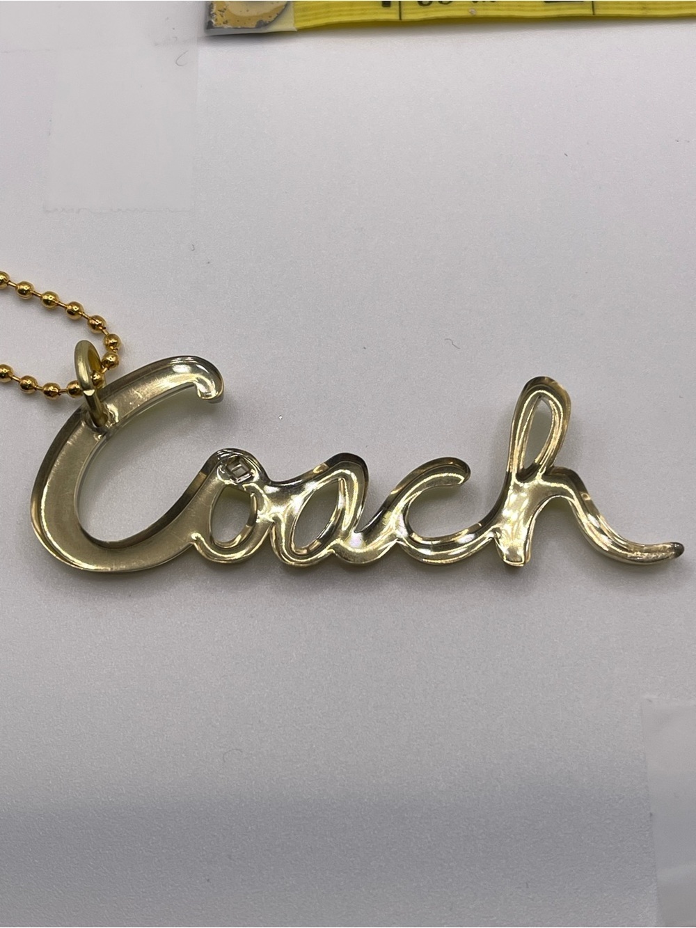 Coach Gold Script Poppy Bag Charm